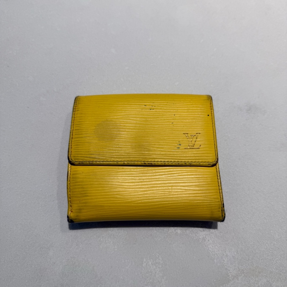 Louis Vuitton Elise Yellow Trifold Wallet